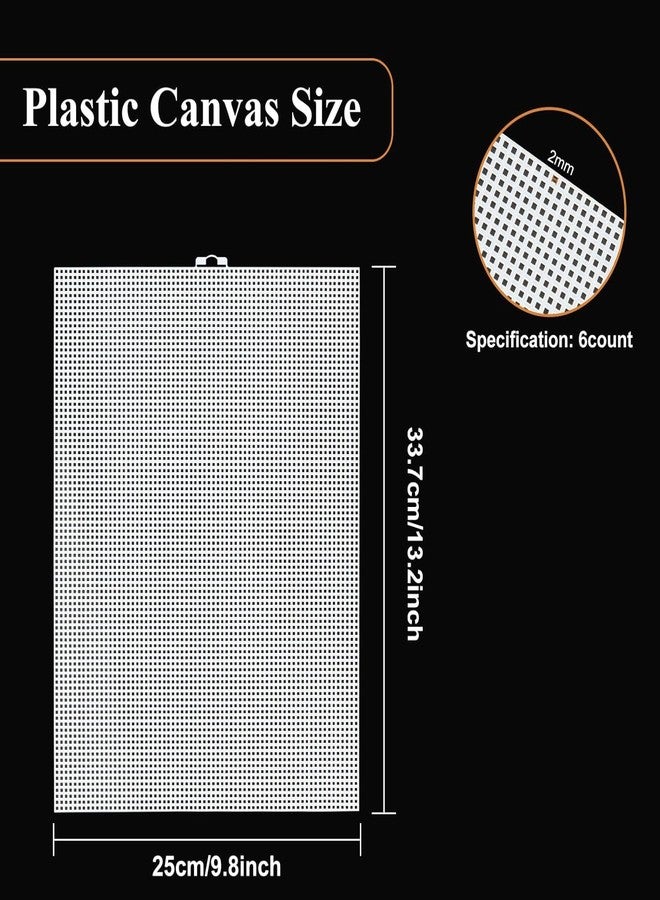 VRB Dec مجموعة VRB Dec™ المكونة من 5 قطع من قماش التطريز المتقاطع/مواد صنع الحقائب، قماش للحرف اليدوية، مشاريع الخياطة/التطريز والأعمال اليدوية، قماش بلاستيكي للزينة. (5 قطع من قماش التطريز المتقاطع)، أبيض - Image 2
